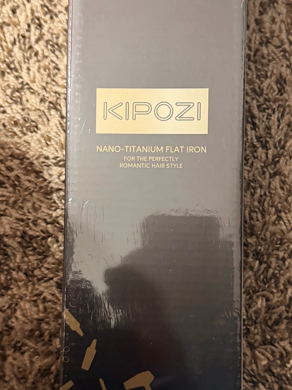 KIPOZI Nano-Titanium Flat Iron - Black